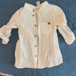 H&M white button down toddler shirts